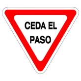 Señalética Ceda El Paso