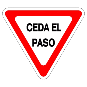 Señalética Ceda El Paso