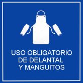 Señalética Uso Obligatorio De Delantal Y Manguitos