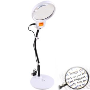 Lupa Luz Led Mesa Trabajo Recargable