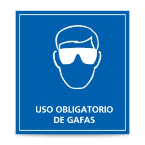 Señalética Uso Obligatorio Gafas Protección