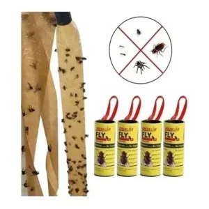 Trampa Moscos Cinta Adhesiva Control Insectos Engomada Idea